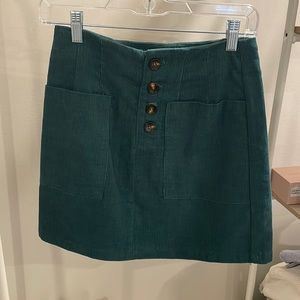 Hunter green corduroy skirt! New with tags